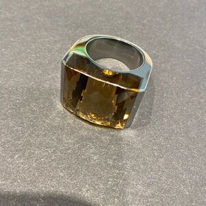 New. Sterling Silver KR Ring Smokey Quartz